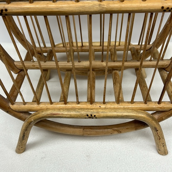 - Vintage RETRO BOHO  style bamboo magazine/rack / book / record holder - Picture 2 of 5